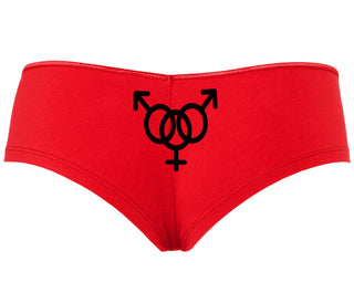 MMF Threesome - Red Boyshort