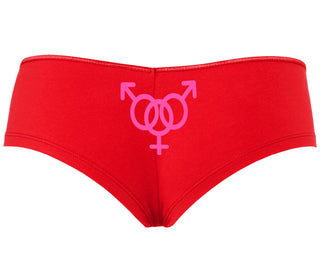 MMF Threesome - Red Boyshort