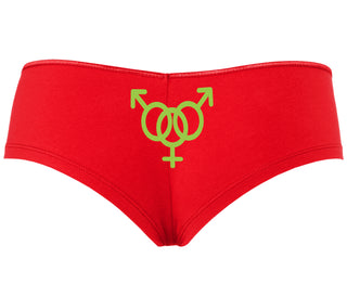 MMF Threesome - Red Boyshort