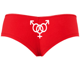 MMF Threesome - Red Boyshort