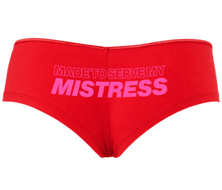 Made To Serve My Mistress - Red Boyshort
