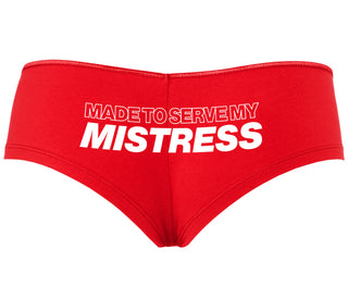Made To Serve My Mistress - Red Boyshort