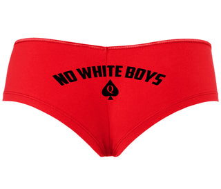 No White Boys - Queen Of Spades - Red Boyshort