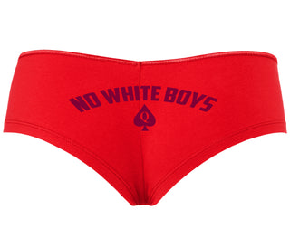 No White Boys - Queen Of Spades - Red Boyshort