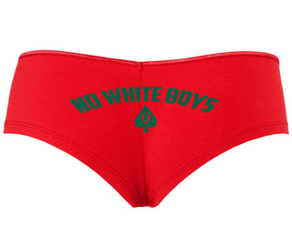 No White Boys - Queen Of Spades - Red Boyshort