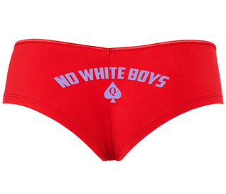 No White Boys - Queen Of Spades - Red Boyshort