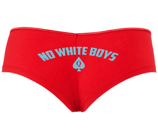 No White Boys - Queen Of Spades - Red Boyshort