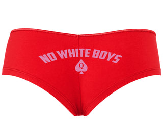 No White Boys - Queen Of Spades - Red Boyshort