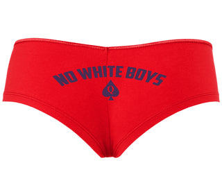 No White Boys - Queen Of Spades - Red Boyshort