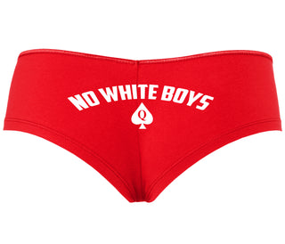 No White Boys - Queen Of Spades - Red Boyshort