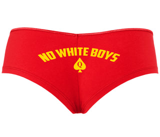 No White Boys - Queen Of Spades - Red Boyshort
