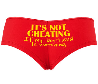 It’s Not Cheating If My Boyfriend Watches - Red Boyshort