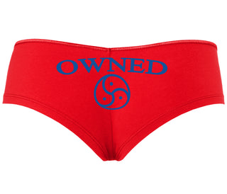 Owned With BDSM Symbol - Red Boyshort