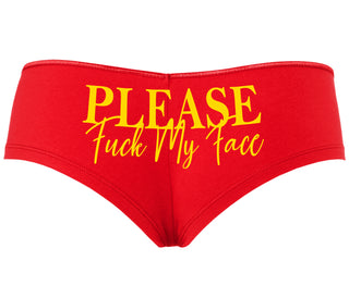 Please Fuck My Face - Red Boyshort
