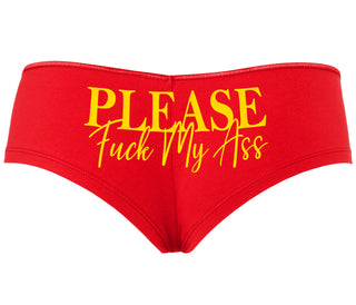 Please Fuck My Ass - Red Boyshort