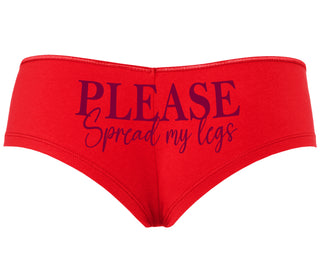 Please Spread My Legs - Red Boyshort