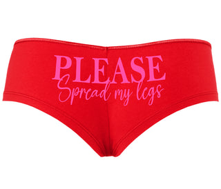 Please Spread My Legs - Red Boyshort