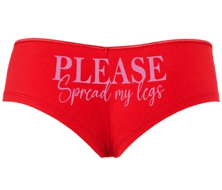Please Spread My Legs - Red Boyshort