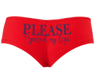 Please Spread My Legs - Red Boyshort