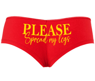 Please Spread My Legs - Red Boyshort