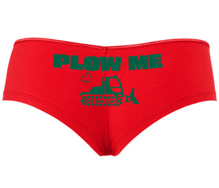 Plow Me - Funny Tractor Design - Red Boyshort