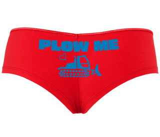 Plow Me - Funny Tractor Design - Red Boyshort