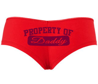 Property Of Daddy - Athletic Look - Red Boyshort