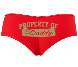 Property Of Daddy - Athletic Look - Red Boyshort