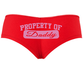 Property Of Daddy - Athletic Look - Red Boyshort