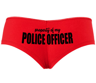 Property Of My Police Officer - Red Boyshort