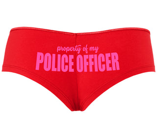 Property Of My Police Officer - Red Boyshort