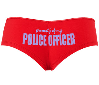 Property Of My Police Officer - Red Boyshort
