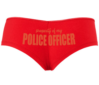 Property Of My Police Officer - Red Boyshort