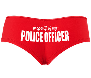 Property Of My Police Officer - Red Boyshort
