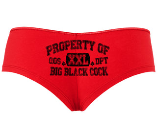 Property Of Big Black Cock - Queen Of Spades - Red Boyshort