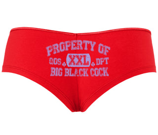 Property Of Big Black Cock - Queen Of Spades - Red Boyshort