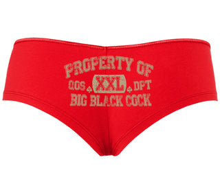Property Of Big Black Cock - Queen Of Spades - Red Boyshort