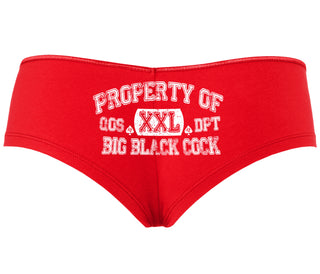 Property Of Big Black Cock - Queen Of Spades - Red Boyshort