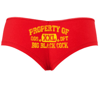 Property Of Big Black Cock - Queen Of Spades - Red Boyshort