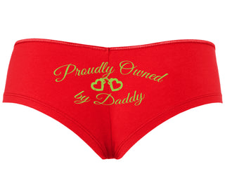 Proudly Owned By Daddy - Red Boyshort