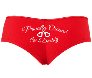 Proudly Owned By Daddy - Red Boyshort