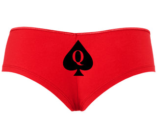 Queen Of Spades Logo - Red Boyshort