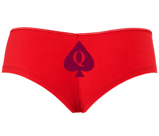 Queen Of Spades Logo - Red Boyshort