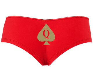 Queen Of Spades Logo - Red Boyshort