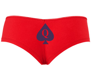 Queen Of Spades Logo - Red Boyshort