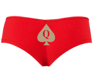 Queen Of Spades Logo - Red Boyshort