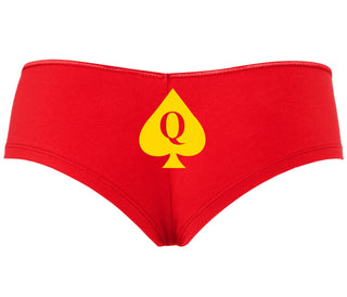 Queen Of Spades Logo - Red Boyshort