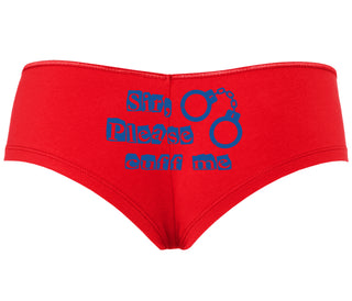 Sir Please Cuff Me - Red Boyshort