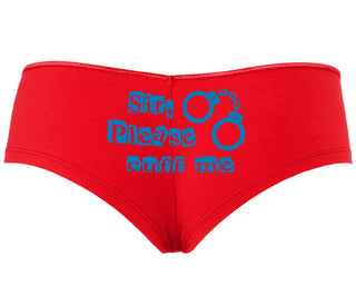 Sir Please Cuff Me - Red Boyshort
