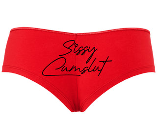 Sissy Cumslut - Red Boyshort